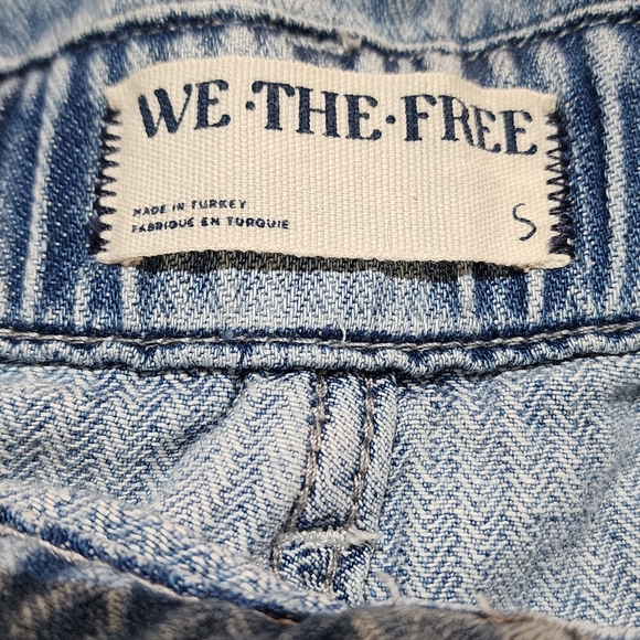 We The Free Noah Foldover Harem Jeans Railroad Stripes Paper Bag - Picture 11 of 13